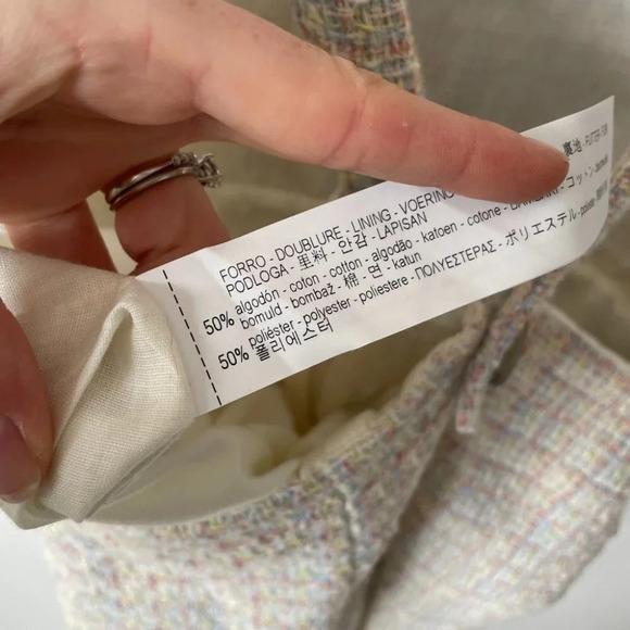 Zara  Pastel Tweed Overall Jumper Mini Dress Bloggers Fav Size Medium - Picture 10 of 11